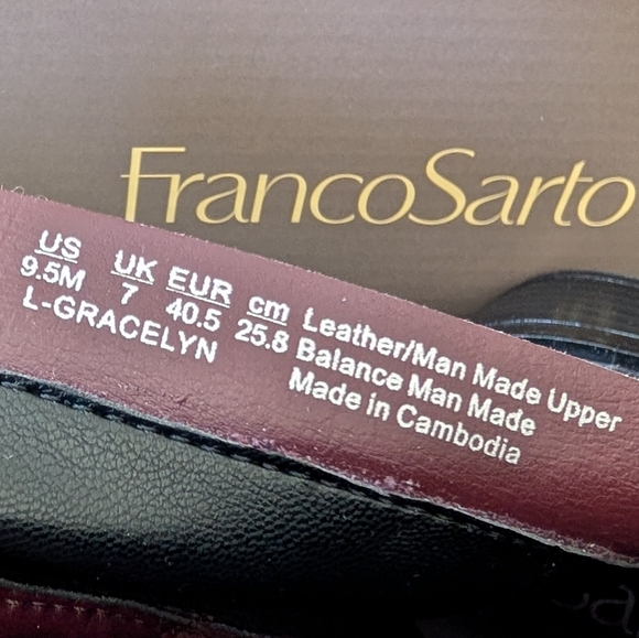 NWB! Women's Franco Sarto Gracelyn Blk Genuine & Faux Leather Ankle Boots-S 9.5 - Picture 8 of 10